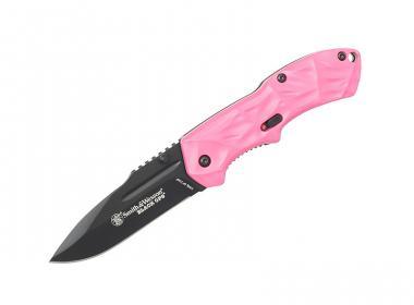Zavírací nůž Smith & Wesson SWBLOP3SMP růžový