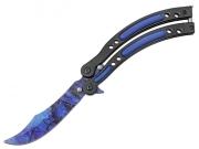 Nůž motýlek Albainox 02129 modrý