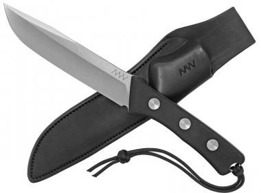 Nůž ANV P400-006, hladký, kůže