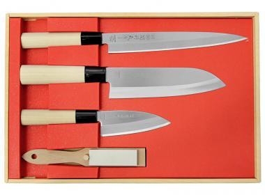 Sada kuchyňských nožů 392900 Herbertz 3 ks + brous